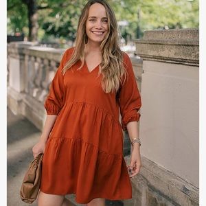 Burnt Orange long sleeve tunic dress